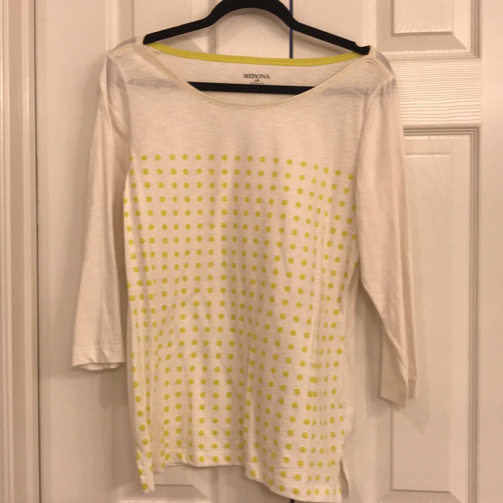 Merona White 3/4 Top